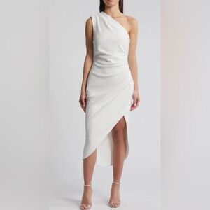 ELLIAT XARA ASYMMETRIC CREPE COCKTAIL DRESS